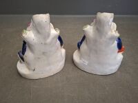 2 x Staffordshire Style Spill Vases - 2