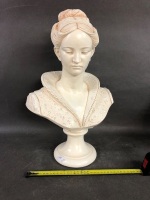 Heavy White Bust of an Regency Lady