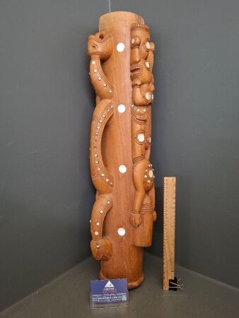 Tribal Drum with Mother of Pearl Inlay