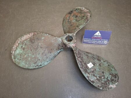 Vintage Weathered Brass or Bronze Boat Propeller