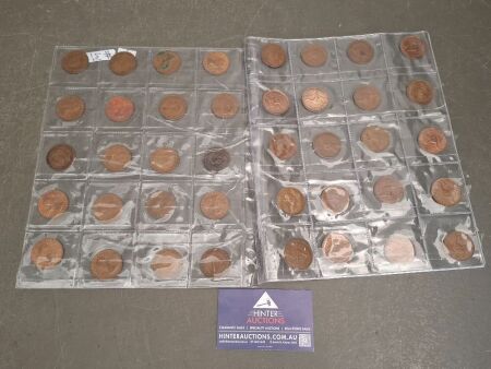 Collection of 40, Old Australian Penny Coins