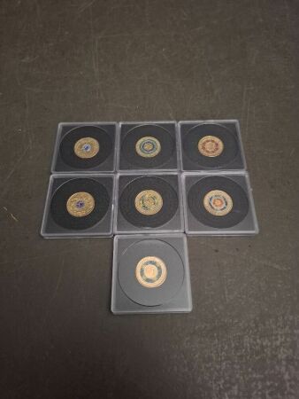 7x $2 Australian Coloured Coins (circulated)