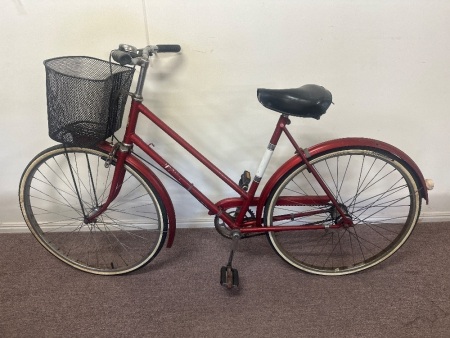 Red Bermuda Bicycle with Basket