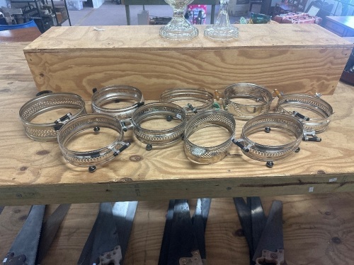 Lot of Serving Dish Holders, Some Marked