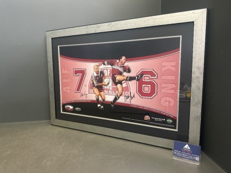 The Power of Two, Signed by Allan Langer & Wally Lewis, Limited Edition 26 of 350 by Genuine Legends Memorabilia - Incs Certificate of Authenticity & Limitation