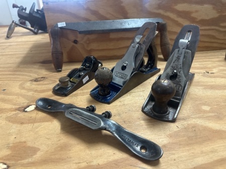 Vintage Stanley & Record Planes + Draw Knife