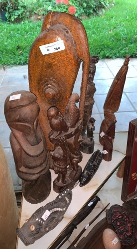 Collection of Carvings from PNG, Trobriand Island, Solomons Etc