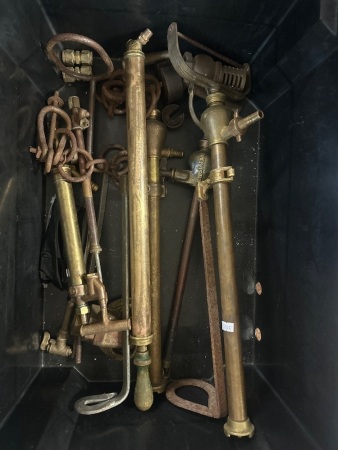Assortment of Copper & Brass Pumps/Sprayers + Parts