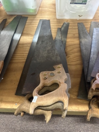 5 Vintage Warranted Superior Handsaws