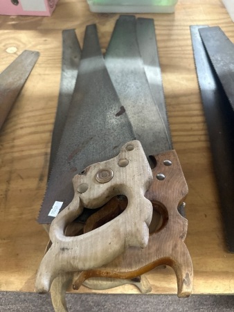 5 Vintage Disston USA/Phila Hand Saws