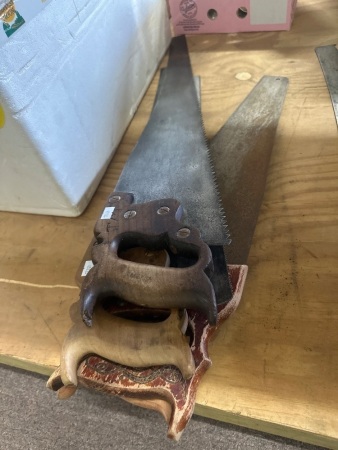 4 Vintage Handsaws - Incs 1 Keen Kutter, 1 Sandvik & 1 Nicholson USA
