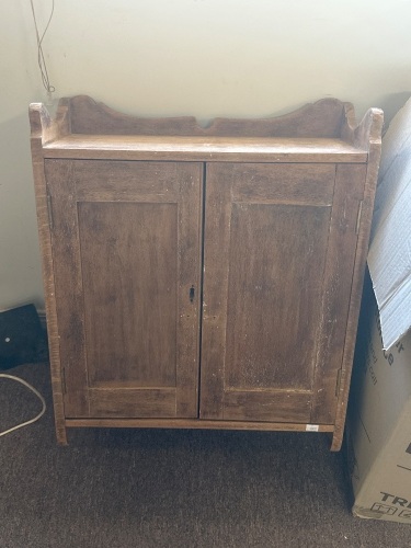 Vintage Wooden Hanging Vanity Cabinet
