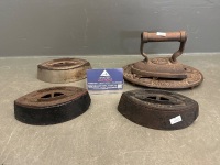 Lot of 4 Sad Irons