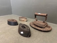 Lot of 4 Sad Irons - 3