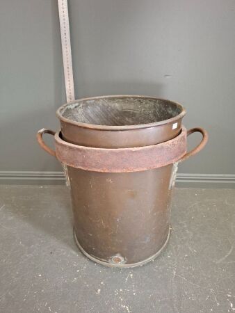 Large Antique Copper or Brass Bucket
