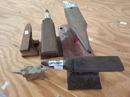 5 Various Sized Anvils