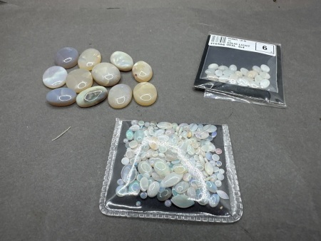 Packet of 6x4mm OpalSoilds Gemstones + 20 & 80 Carats of Opal Solids Gemstones