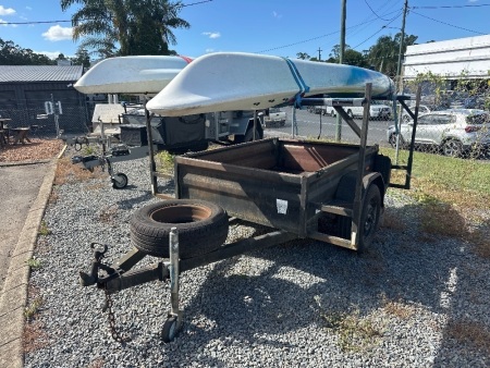 6 X 4 Box Trailer with Rack (kayaks not included)