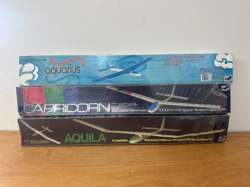 3 x Aeroflyte Glider Model Kits