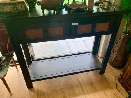 2 Drawer Sofa Table with Shelf Under