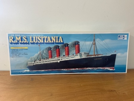 RMS Lusitania Ship Model