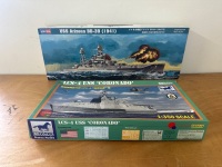 2 x USS Battleship Models