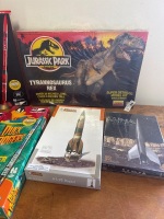 Assortment of Flying Model Rocket kits plus Jurassic Park TREX Model - 3