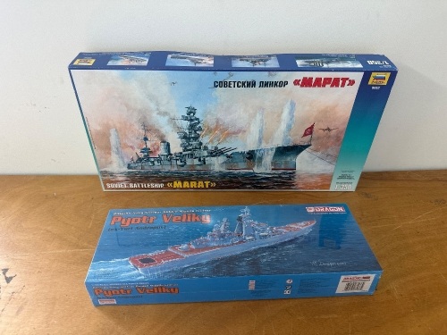 2 x Russian/Soviet Navy Battleship Models