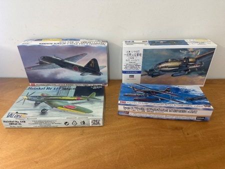 4 x Japanese Military Aeroplane Models