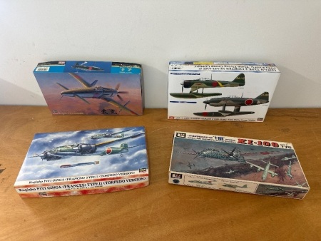 4 x Japanese Military Aeroplane Models
