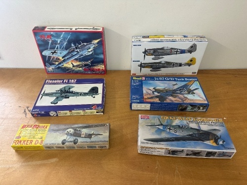 6 x German Military Aeroplane Models