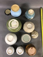 Box Lot of Asstd Asian Pottery Lidded Pots, Bowls Etc - 4