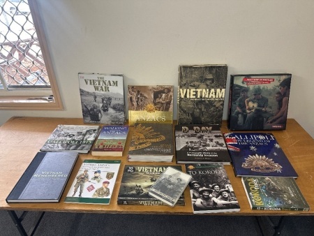 Large Lot of Military Vietnam & ANZAC Books