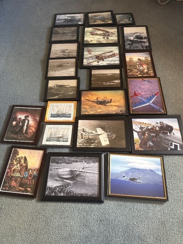 Assortment of Aeroplane Posters & Photos in Frames