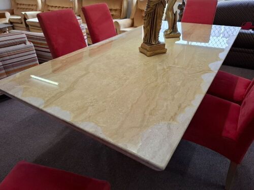 Stone Table with Damaged Polished Top - Made in Italy