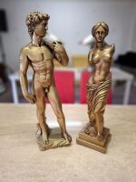 David and Venus Resin Sculptures
