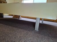 Modern off White Low Square Coffee Table - Glossy Laminate - 2