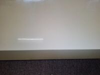 Modern off White Low Square Coffee Table - Glossy Laminate - 3
