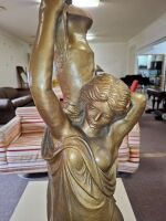 Greek Style Decorative Lady Sculpture on Pedestal - 1012 - 5