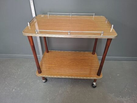 Mid Century Modern Cocktail/Bar Cart on Castors
