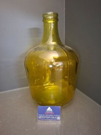 Small/Medium sized yellow glass demijohn