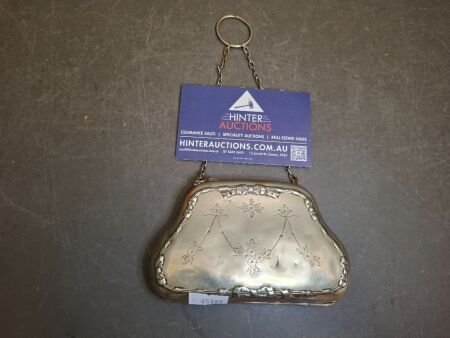 Antique Silver Plated Clutch, Marked EJH England EPNS - RD 577663