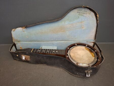 Banjo in Case (for restoration)