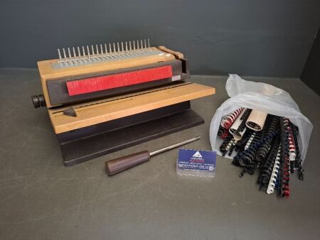 GBC Book Binding Machine with Different Sized Spines & Tool