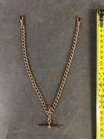 Edwardian 9ct Gold Fob Watch Chain - 2