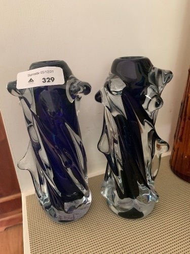 Pair of Contemporary Murano Style Vases