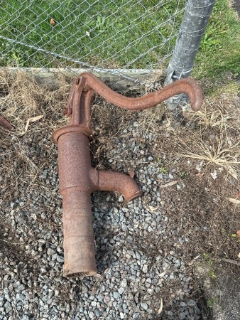 Vintage Cast Iron Hand Water Pump - Marked