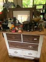 Antique Shabby Dresser with Mirror