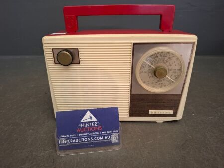 Red Philips Transistor Radio