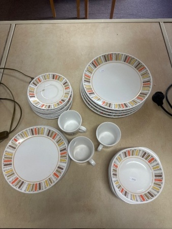 Noritake Progression China, Japan Mardi Gras Tea Set - incomplete - some pieces have been repaired